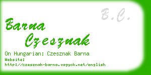 barna czesznak business card